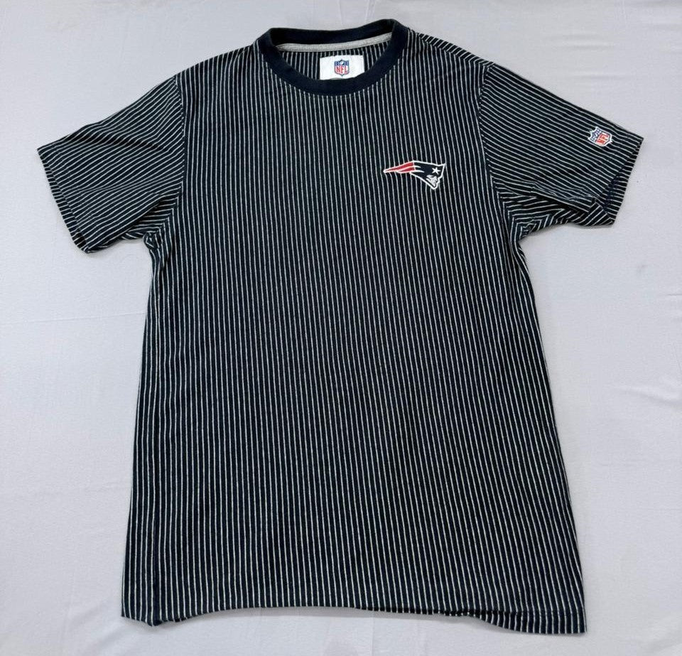 Celio Men's Navy Patriots NFL Striped T-Shirt Size S Cotton