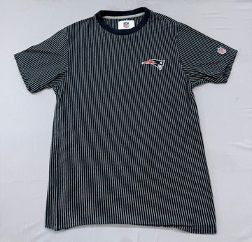 Celio Men's Navy Patriots NFL Striped T-Shirt Size S Cotton