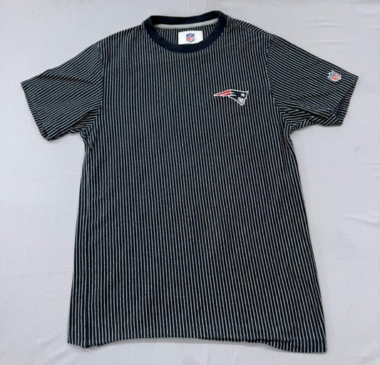 Celio Men's Navy Patriots NFL Striped T-Shirt Size S Cotton