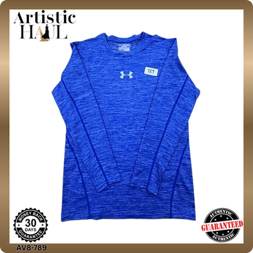 Under Armour Men's HeatGear Compression Long Sleeve Blue XL