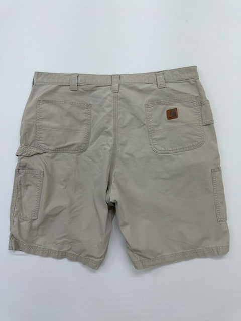Carhartt Men Khaki Cargo Shorts Size 42 Original Fit Canvas Pockets