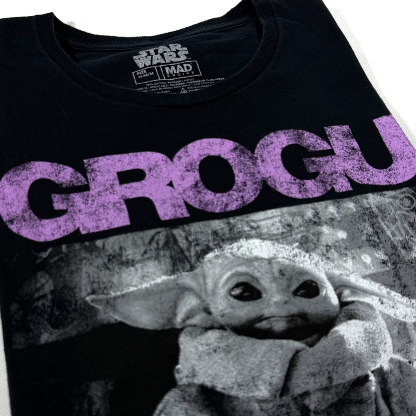 Star Wars Men's Mad Engine Grogu T-Shirt Size Large