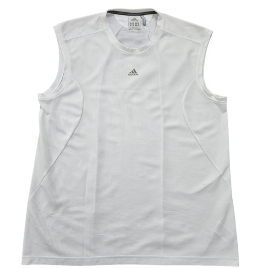 Adidas Men's White Tank Top – Size 2XL