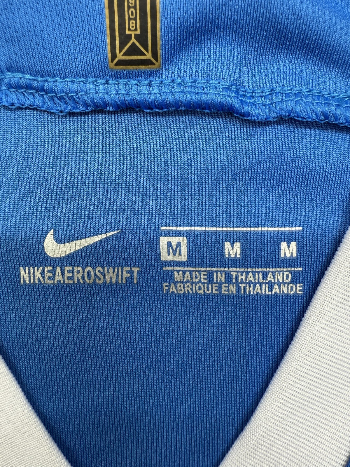 Nike Inter Milan Soccer Jersey M Vintage Pirelli Sponsor Blue Black