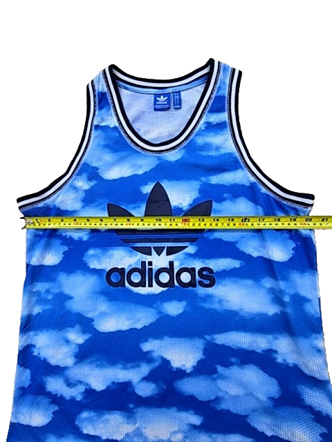 Adidas Unisex Blue Cloud Tank Top Crewneck Size L