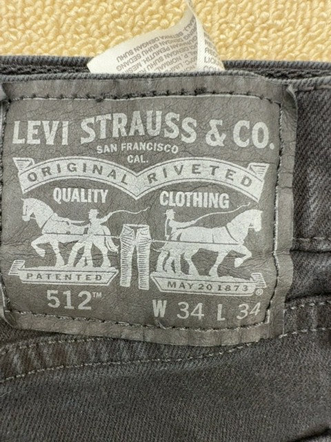Levi's Men's Dark Navy 512 Slim Taper Jeans 34x34