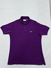 Lacoste Men's Purple Polo Shirt – Size M, Short Sleeve, Cotton