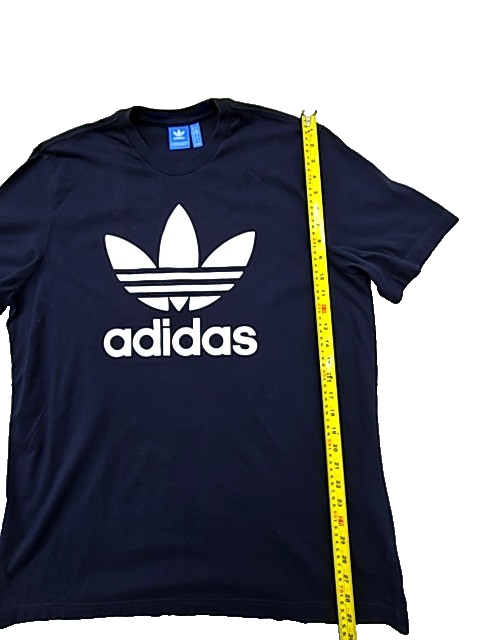 Adidas Men's Navy Blue XL Cotton Crewneck Short Sleeve T-Shirt