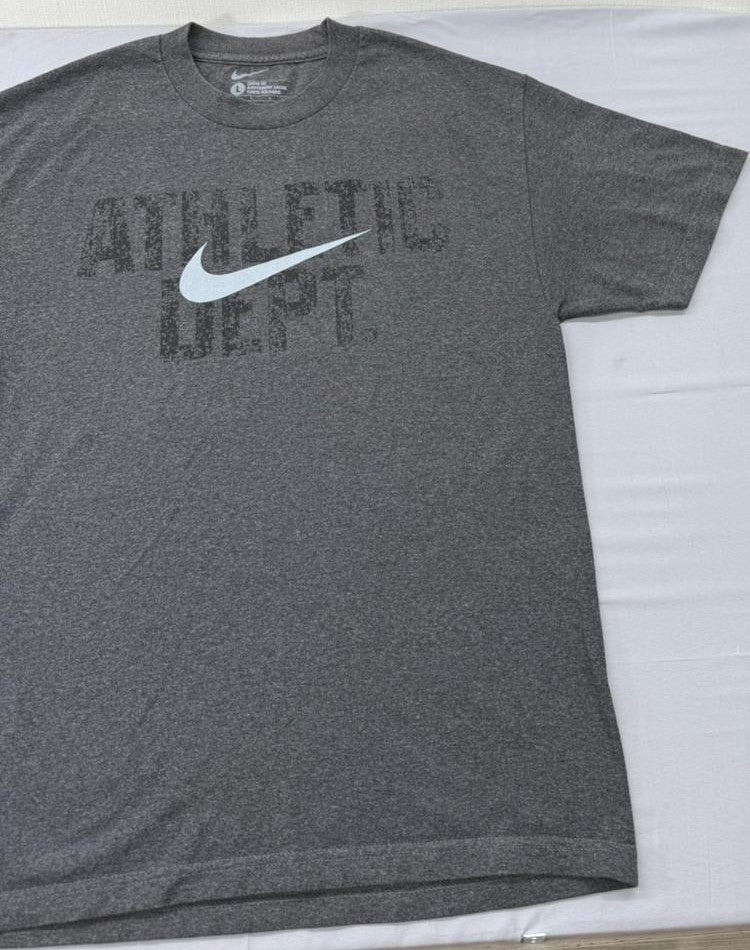 Nike Men's Grey Loose Fit Athletic T-Shirt Size L