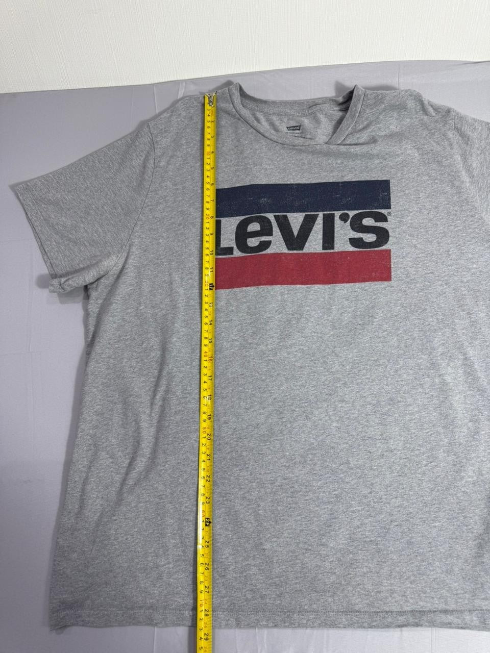 Levi's Men's Gray Graphic Logo T-Shirt Short Sleeve Casual Crew Neck Tee