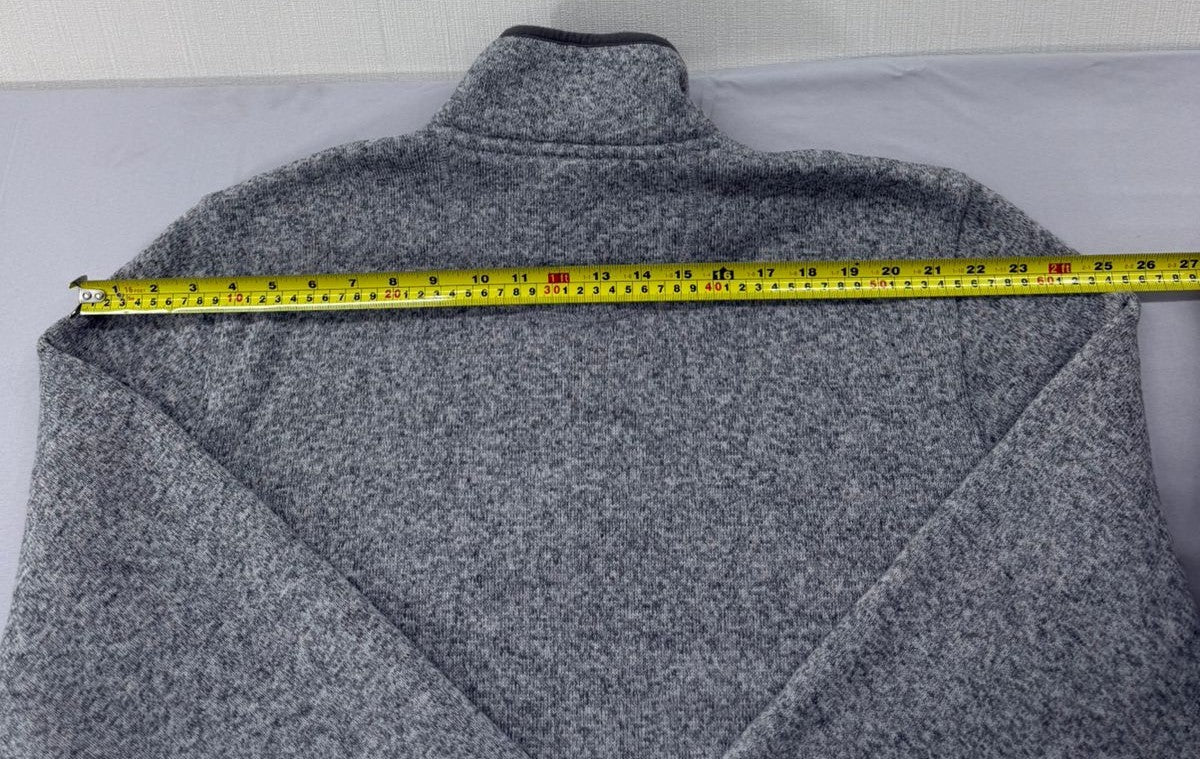 L.L.Bean Men's Gray Quarter-Zip Fleece Pullover XL