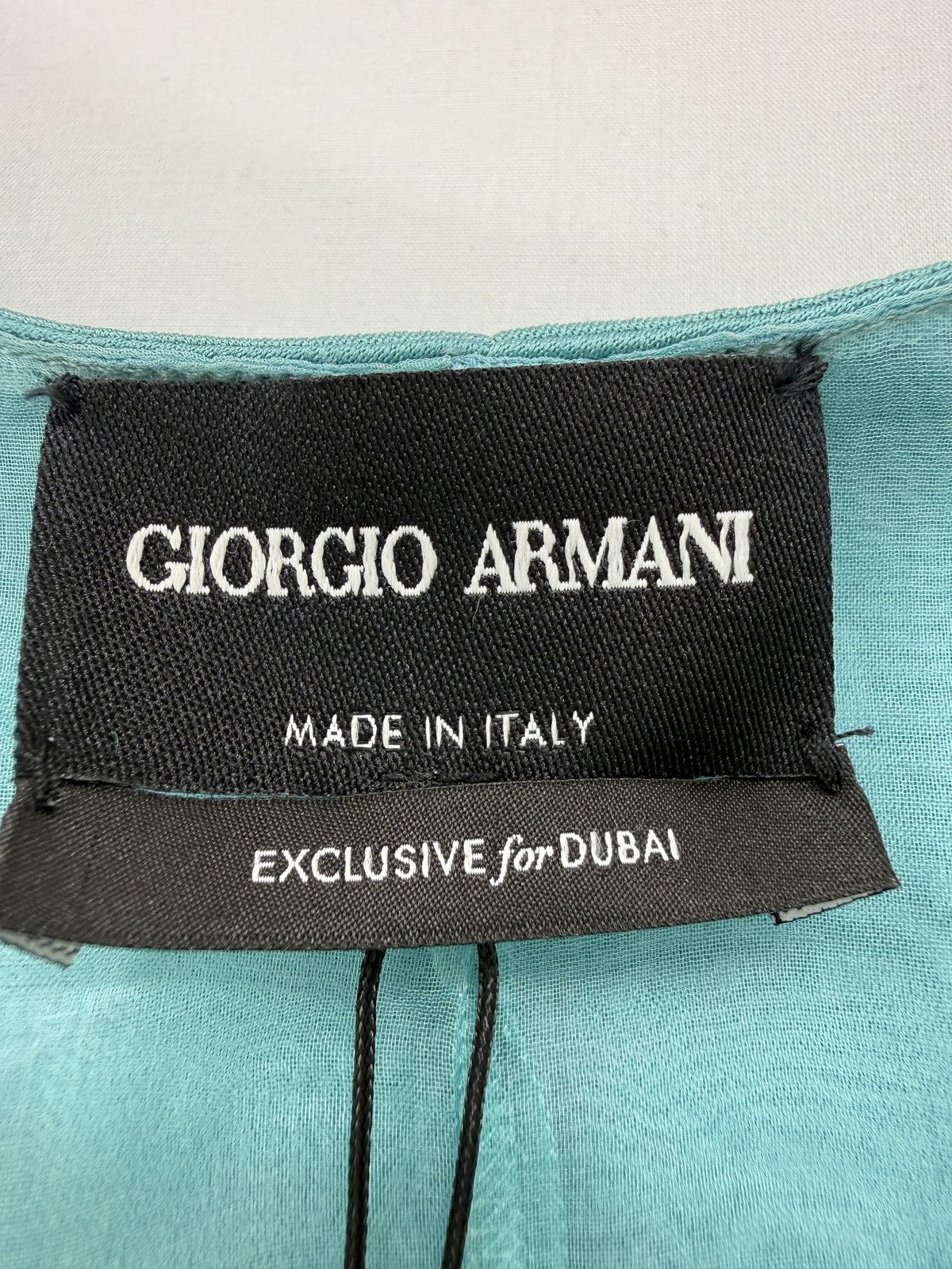 Giorgio Armani Women’s Turquoise Silk Sleeveless Blouse EU 46