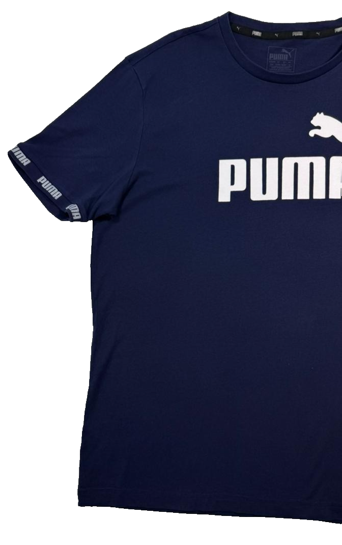 Puma Men's Essentials No. 1 Logo T-Shirt In Blue - Size M