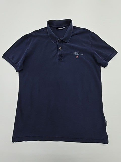 Napapijri Boys Navy Polo Shirt size L product image 1