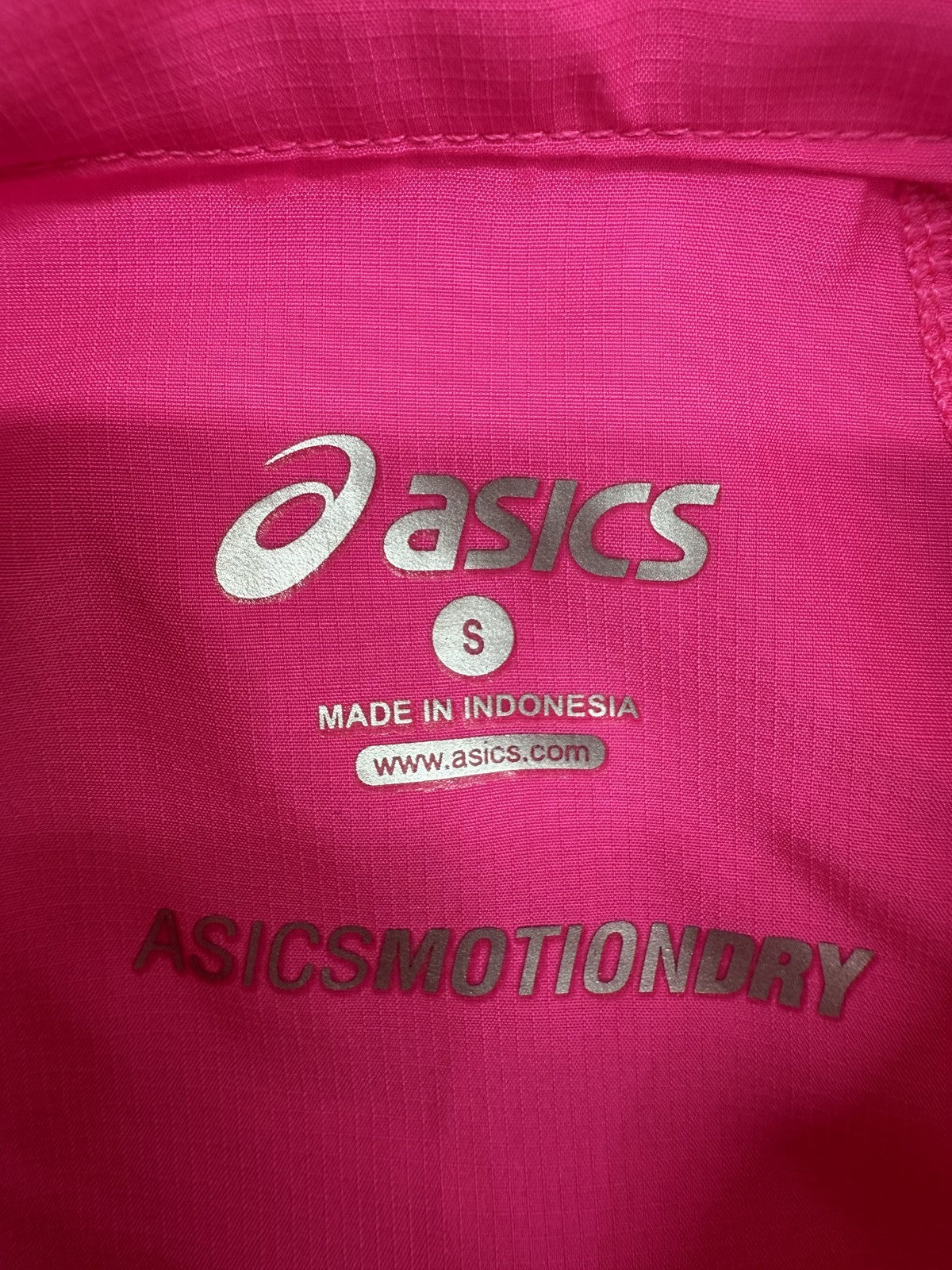 Asics Women's Pink Motion Dry Running Jacket S Long Sleeve