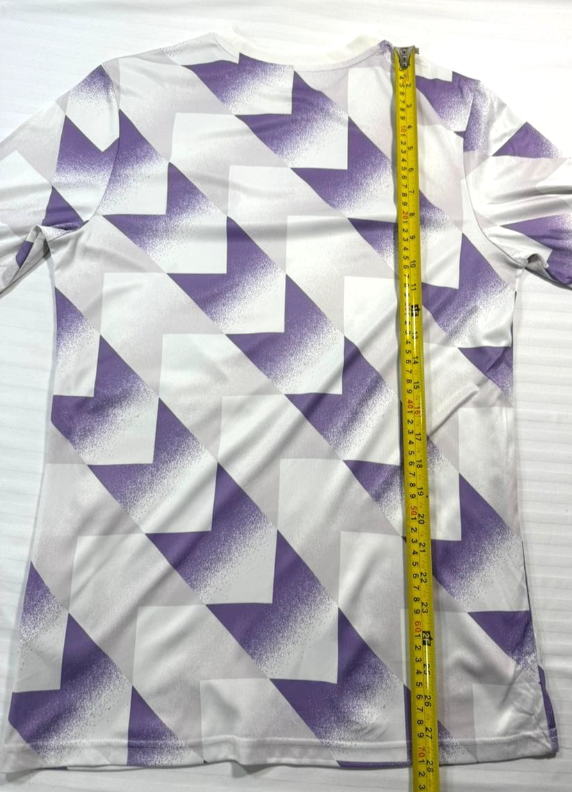 Adidas White Purple Pre-Match Football Shirt Jersey - Size XL