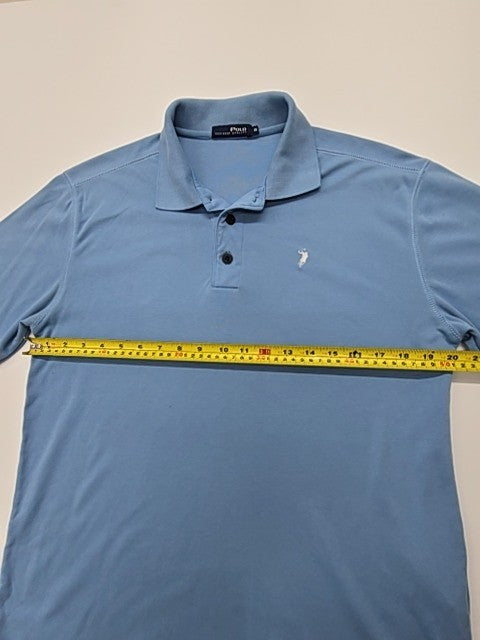 Polo Hombre Azul Claro Logo Botón Polo Talla M Excelente