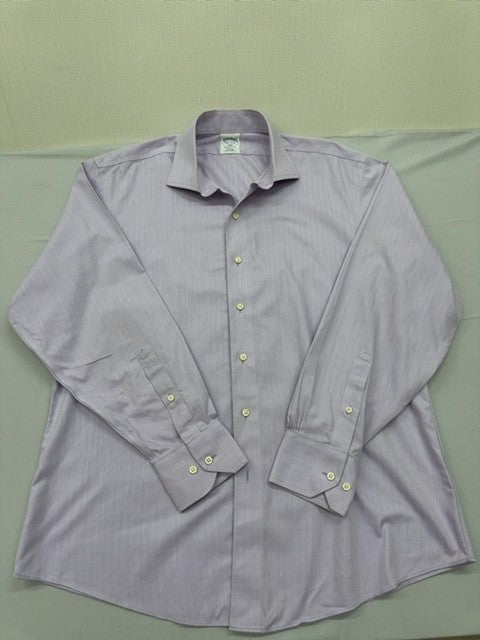 Brooks Brothers Men's Light Purple Regent Fit Dress Shirt 16.5-34/35