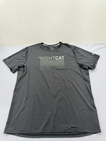 Puma Nightcat Women's XL Gray Running T-Shirt Reflective Graphic