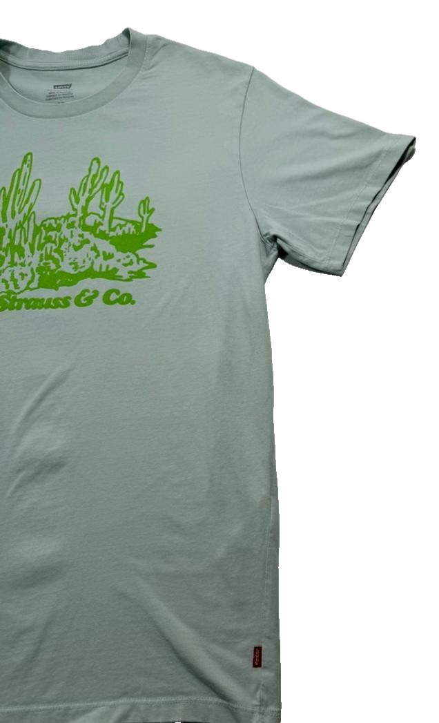 Levi Strauss & Co. Men's Sage Green Cactus Graphic T-Shirt Short Sleeve Size M