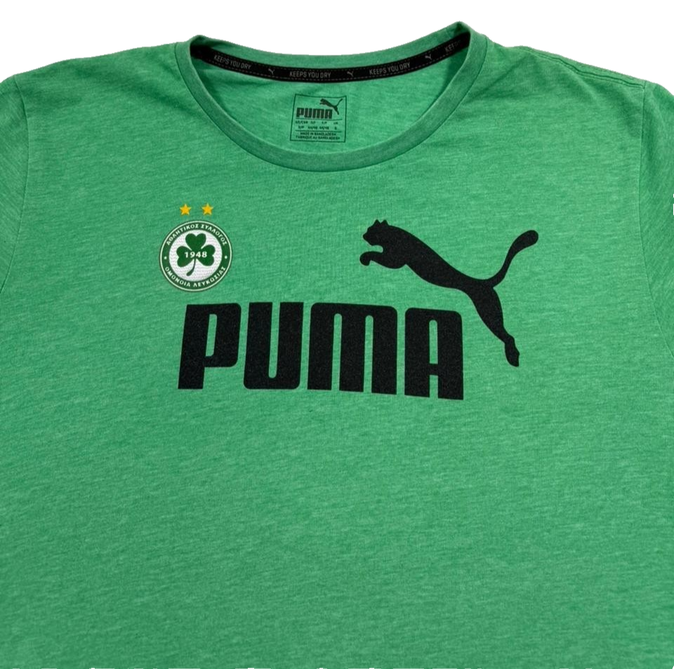 Men's Puma Print T-Shirt Green Size S