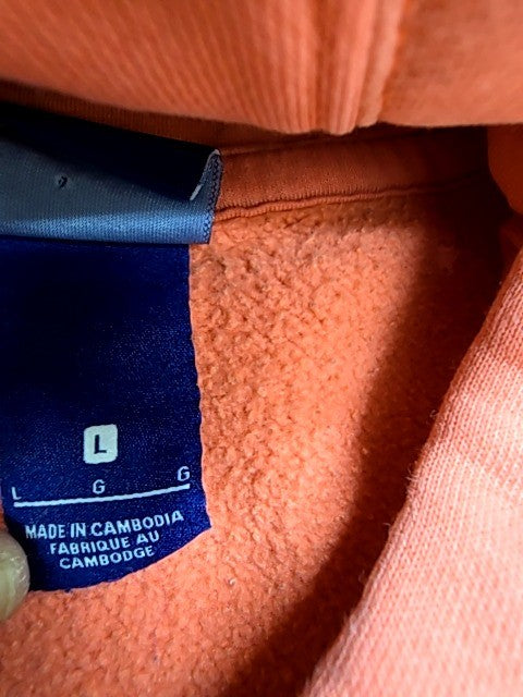 NIKE Men's Orange Just Do It Fleece Hoodie Size L