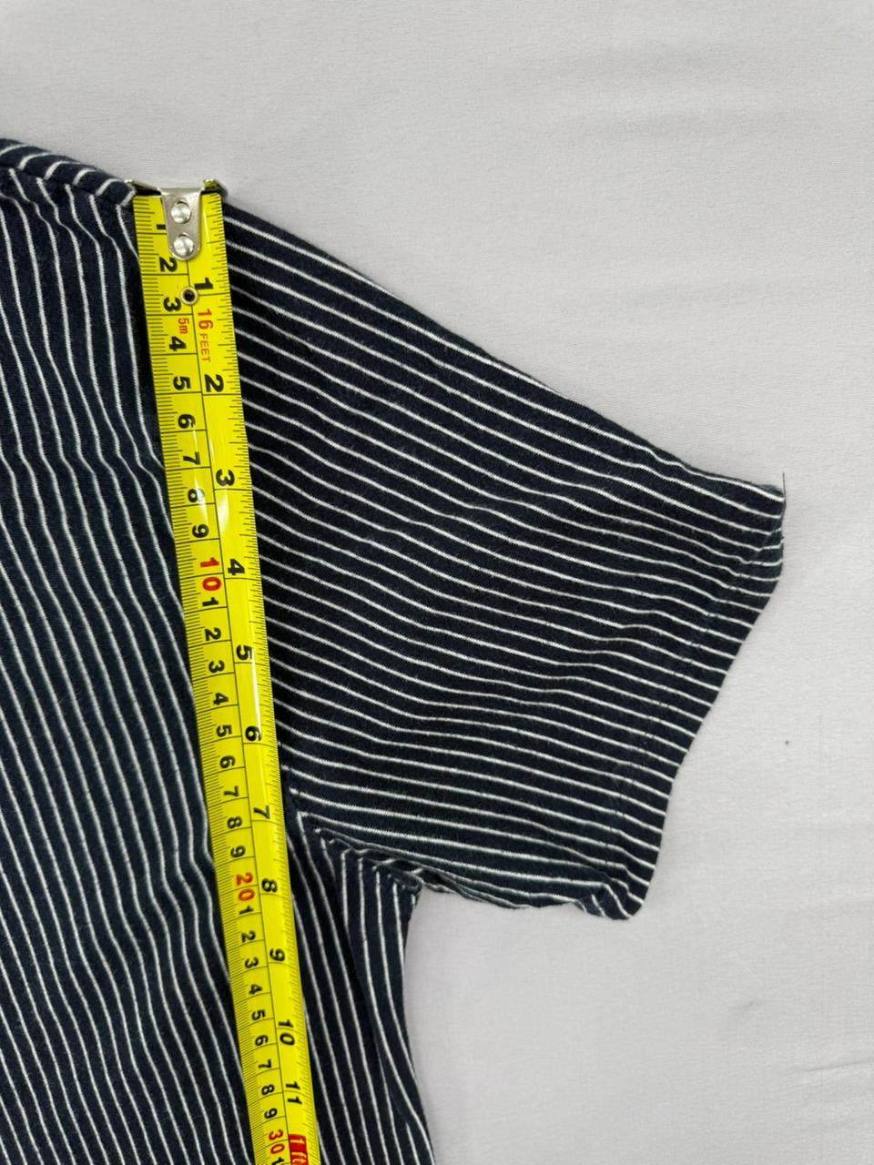 Celio Men's Navy Patriots NFL Striped T-Shirt Size S Cotton