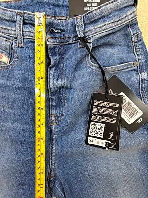 Diesel 1984 Slandy High W26 Super Skinny High Waist Medium Blue