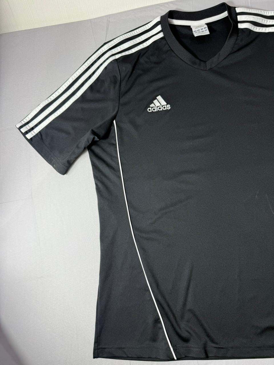 Adidas Men's Black Climalite Soccer Jersey Short Sleeve V-Neck Size M