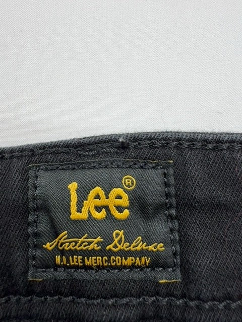 Lee Men Black Straight Stretch Jeans W30 L31 Size 30x31 Condition