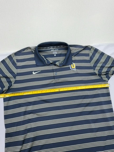 Nike Men's Navy Striped Dri-FIT Victory Golf Polo XL