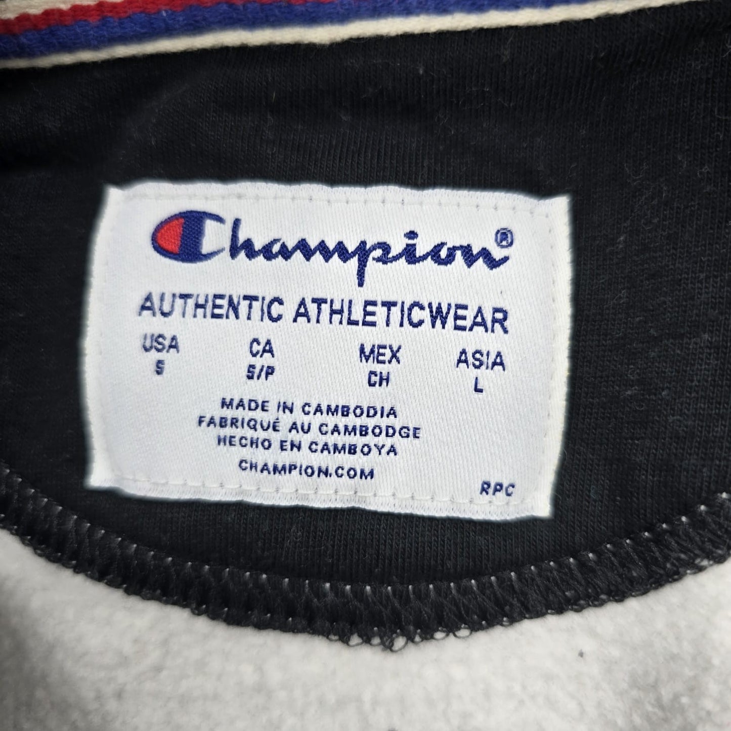 Champion Men's Reverse Weave Grey Hoodie Size S