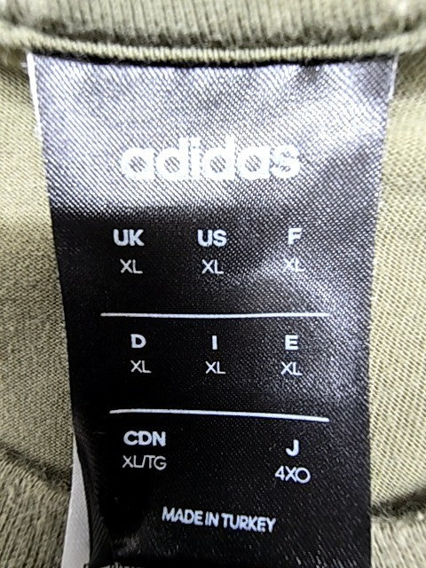 Adidas Men's T-Shirt XL Olive Green Regular Fit Short Sleeve