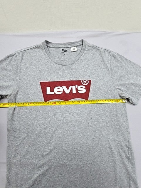 Levi's Men's Grey Logo T-Shirt M Cotton Crewneck