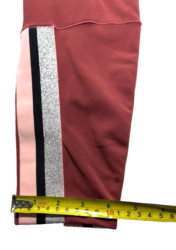 Nike One Icon Clash Women's Tights In A Red Color With Pink And Silver Glitter