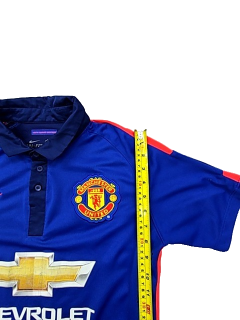 Nike Men's Manchester United Blue Soccer Jersey Short Sleeve Dri-FIT