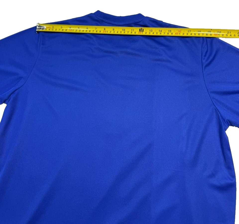 Adidas Men's Royal Blue Climalite Training Jersey White Stripes Ecole De Foot L
