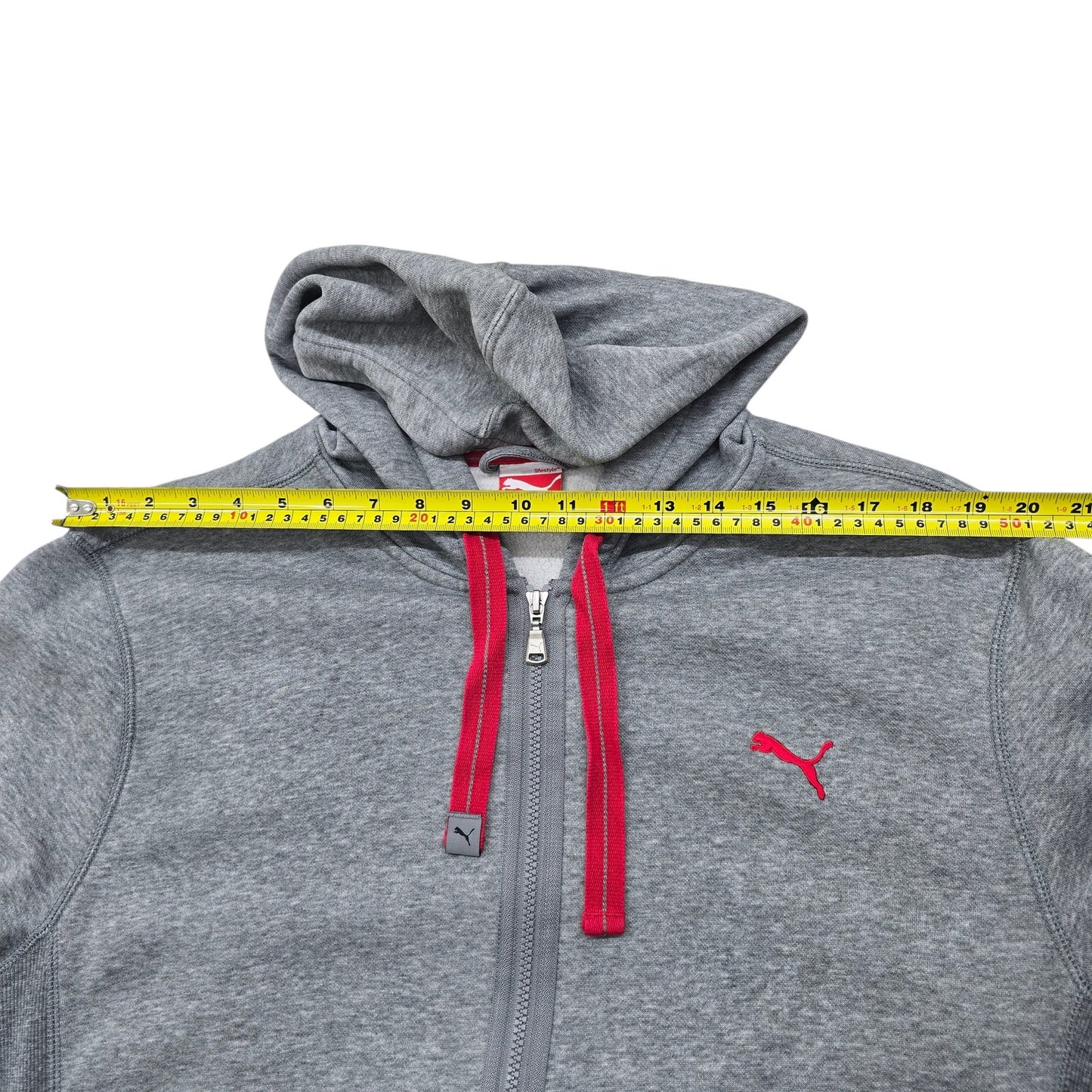 Puma Men's Heather Gray Zip-Up Hoodie Size L