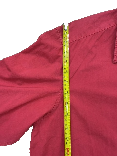 Hugo Boss Red Slim Fit Long Sleeve Cotton Dress Shirt Men's L