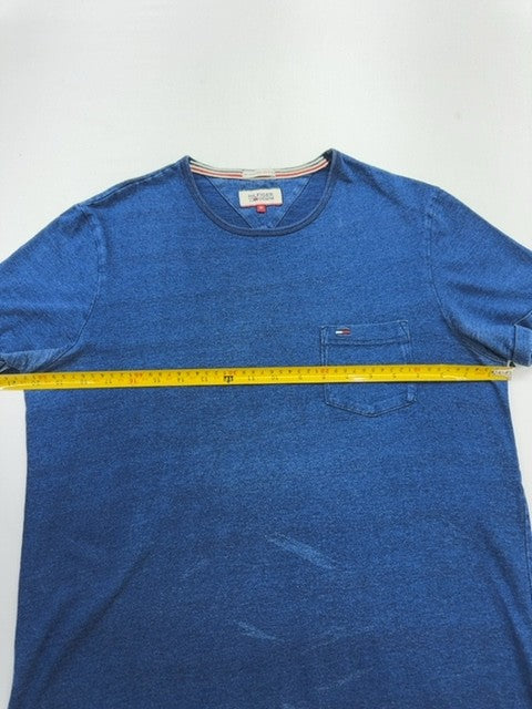 Tommy Hilfiger Denim Men Blue Chest Pocket T-Shirt Size M Regular
