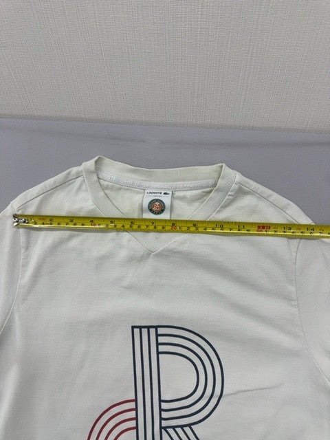 Lacoste Roland Garros White Men's Cotton T-Shirt Ultra Dry NWT