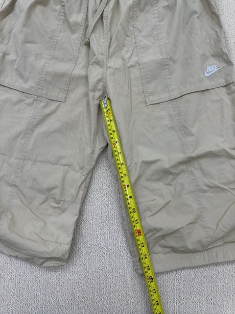 Nike Men's Beige Cargo Shorts XL Elastic Waist Regular Fit Summer