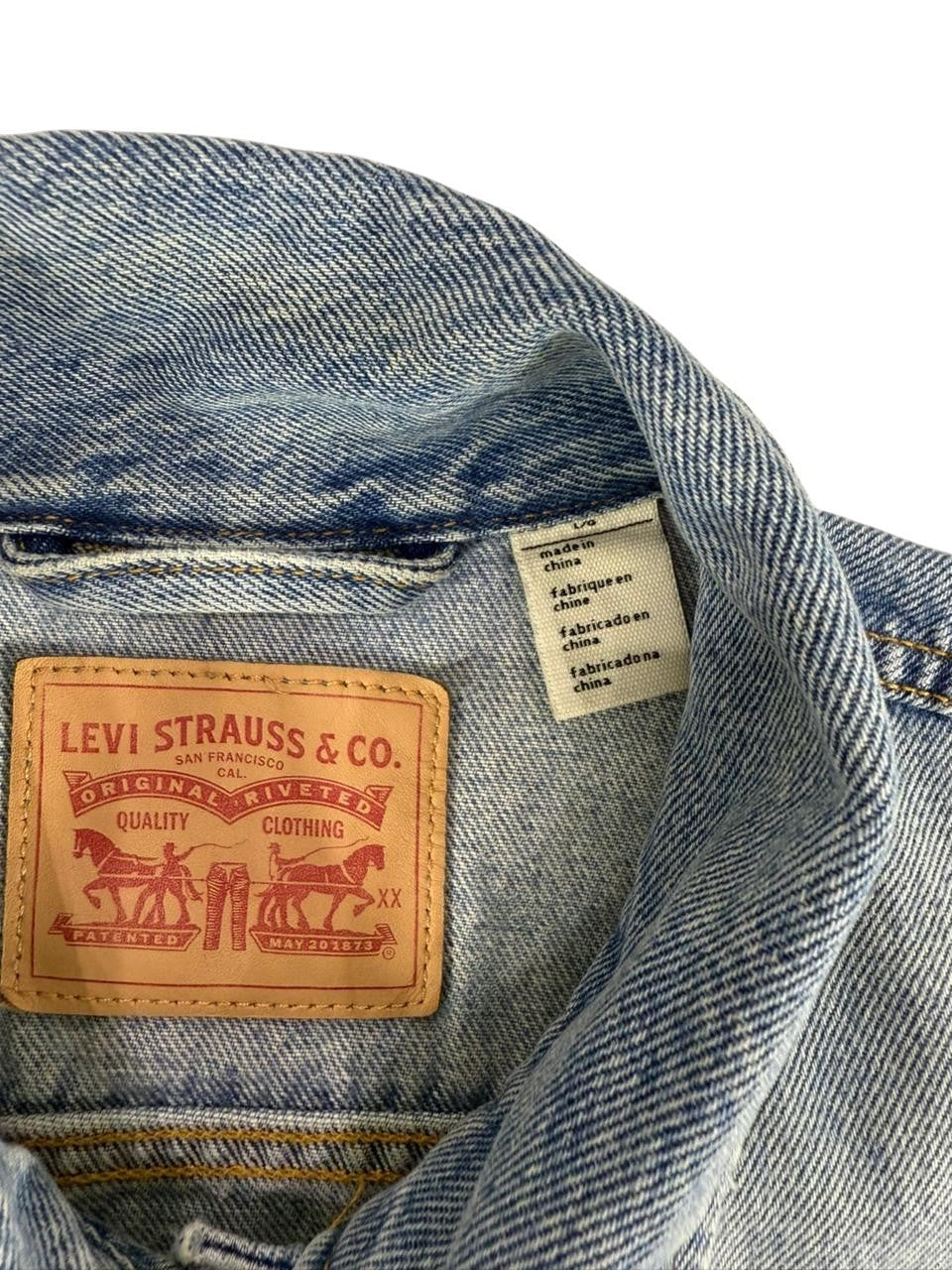 Levi's Men's Denim Jacket Blue Trucker Style Button Front Casual Size Large