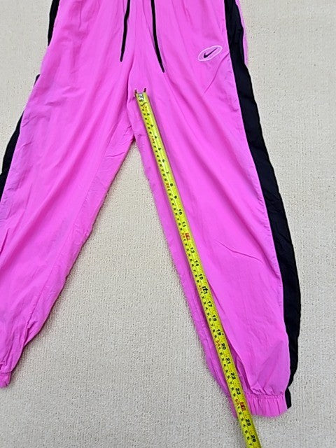 Nike Unisex Pink Black Stripe Nylon Sweatpants Size S