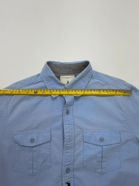 Polo Boys Light Blue Button-Down Shirt Size M Casual 100% Cotton