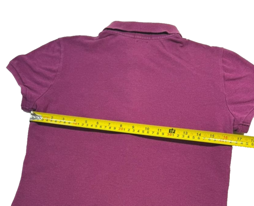 Polo Ralph Lauren Women's Magenta Slim Fit Pique Polo Shirt Pony Logo Size M