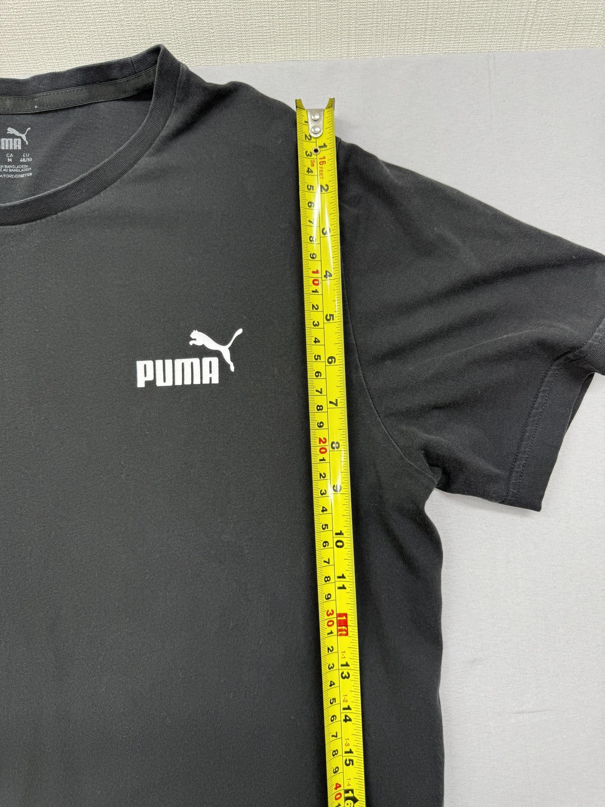 Puma Black Men's M Short Sleeve Crew Neck Cotton T-Shirt
