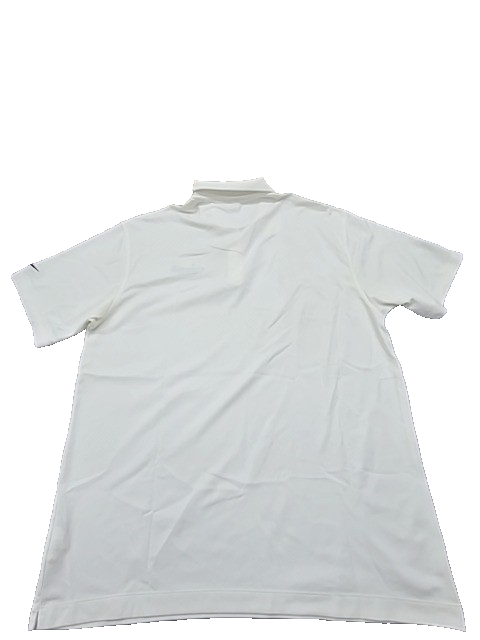 Nike Golf Unisex White Short Sleeve Polo Shirt Size TG Golf Pique
