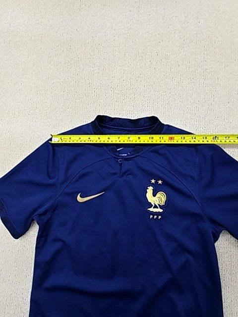 Nike Men's Navy France Soccer Jersey S Dri-FIT Short Sleeve