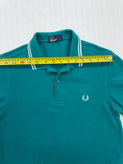 Fred Perry Men's Teal Twin Tipped Polo Shirt Size S